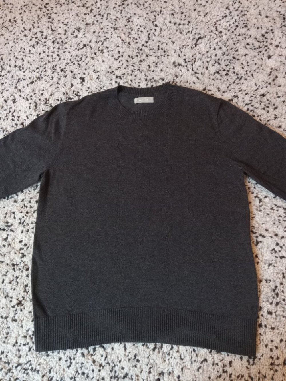 Everlane Men's No Sweat Crewneck Sweater Charcoal Grey L